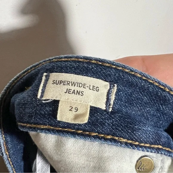 Madewell Superwide-Leg Blue Jeans Softdrape Denim Edition Size 29 NWT